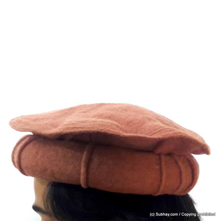 Light Brown - Afghan Pakul Chitrali Cap Pakol Hat Peshawari Handmade 100% Fine Quality HCC-16
